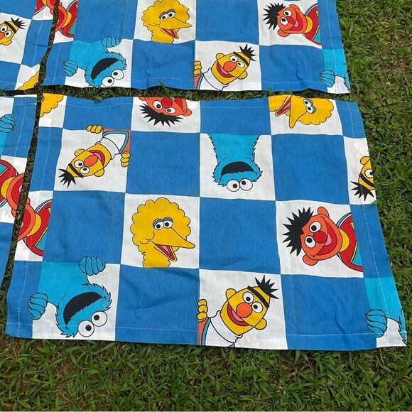 NEW Vintage 70s 80s SESAME STREET Muppets Kids Nursery Curtain Panels JP Stevens - Picture 5 of 11